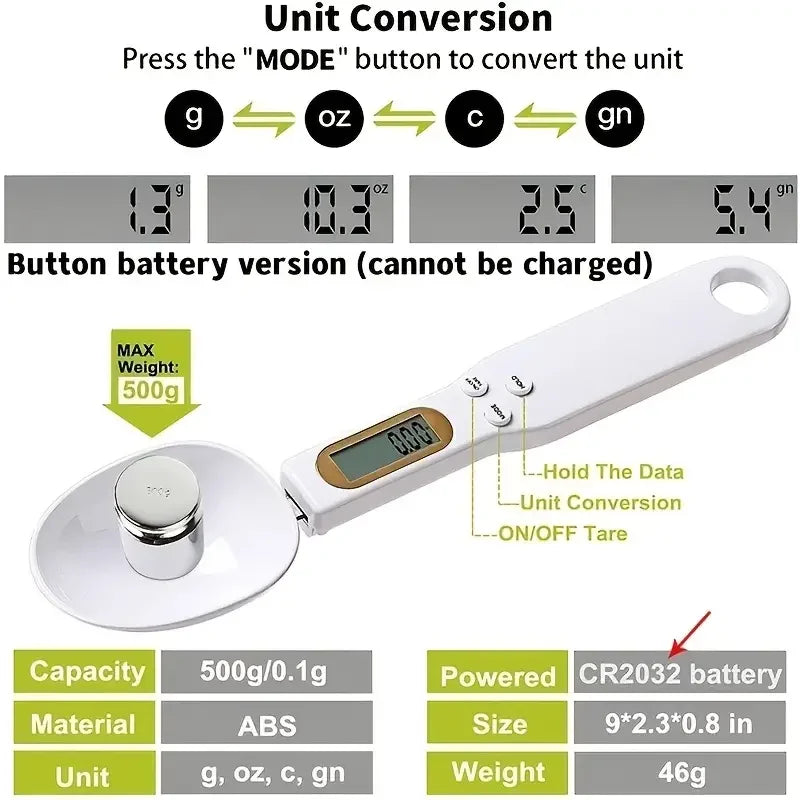 Digital Spoon Scale 500g