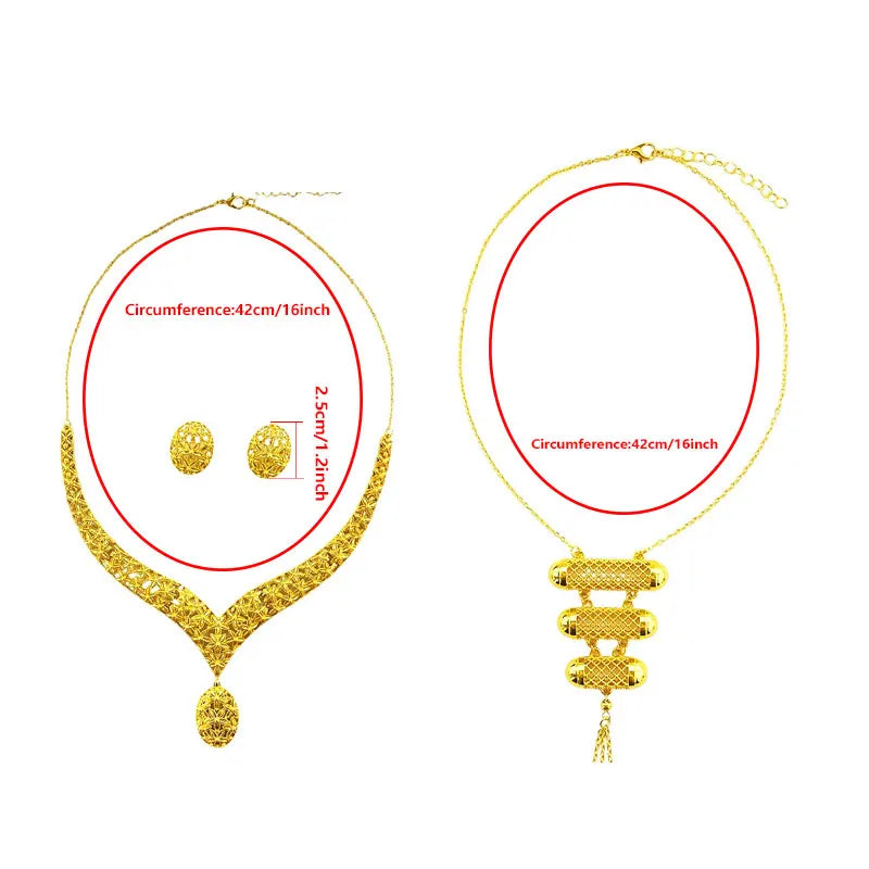 Wedding Jewelry For Women 4PCS